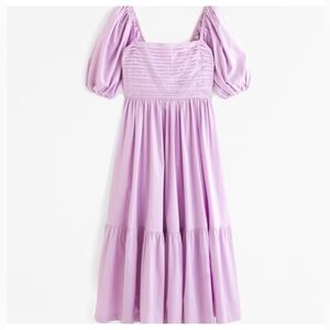 Lavender Puff Sleeve Dress